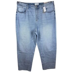 NWT Lane Bryant Size 14 Loose Straight Signature Mid Rise‎ Denim Jean Grunge